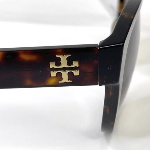 TORY BURCH Classic Sunglasses NEW Dark Tortoise With Gold Logo main image 8